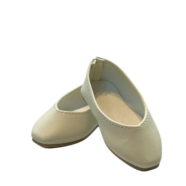 A Girl for All Time Cream Slip On Shoes for 16 inch dolls