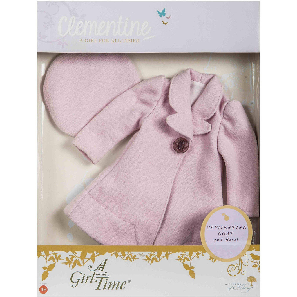 Clementine's Pink Coat and Beret - A Girl for All Time 16 inch doll clothes